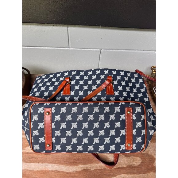 Dooney & Bourke Tote Milwaukee Brewers Ashton Logo Purse Brown Leather Straps - Picture 4 of 12